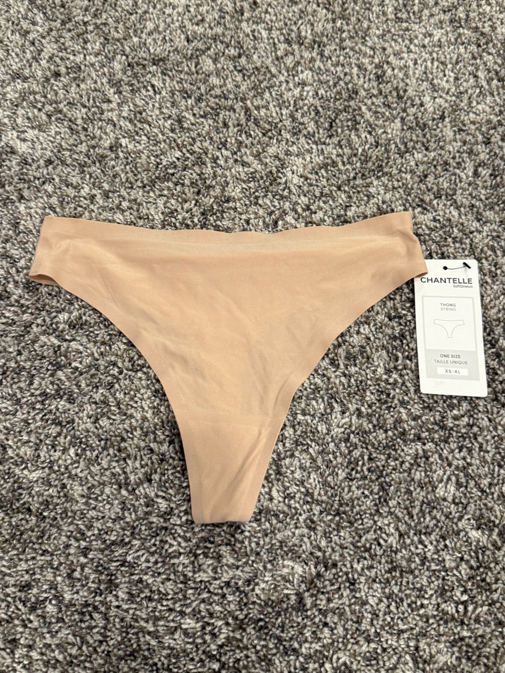 NWT Chantelle SoftStretch One Size Thong Nude Seamless XS-XL